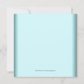 ボールガウンハイヒールシューズティール(緑がかった色)ブルーキンセアニェラ 招待状 (裏面)