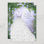 ボールガウンパーティードレスパープルバラキンセアニェラ 招待状 (正面/裏面)