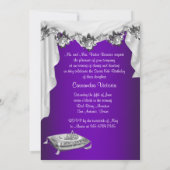 ボールガウンパーティードレスパープルバラキンセアニェラ 招待状 (裏面)