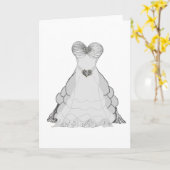 ボールガウン結婚のグリーティングカード カード (黄色い花)