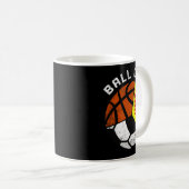 ボールガールおもしろいソフトボールサッカーバスケットボール選手 コーヒーマグカップ (正面右)
