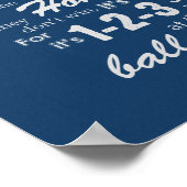 ボールゲームに連れて行く – 青 ポスター (角)