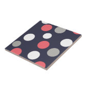 ボールサークル模様グレー白コーラルピンク タイル (側面)