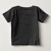ボールサークル模様グレー白コーラルピンク ベビーTシャツ (裏面)