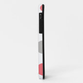 ボールサークル模様グレー白コーラルピンク Case-Mate iPhoneケース (裏面/左)