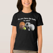 ボールスポーツ勝つボールはあるか? トライブレンドTシャツ (正面)