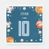 ボールスポーツ子供の誕生日 スタンダードランチョンナプキン (正面)