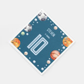 ボールスポーツ子供の誕生日 スタンダードランチョンナプキン (角)