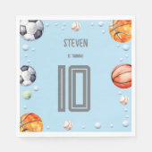 ボールスポーツ子供の誕生日 スタンダードランチョンナプキン (正面)