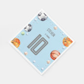 ボールスポーツ子供の誕生日 スタンダードランチョンナプキン (角)