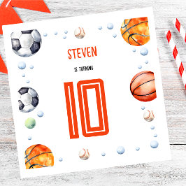 ボールスポーツ子供の誕生日 スタンダードランチョンナプキン