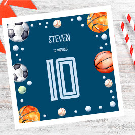 ボールスポーツ子供の誕生日 スタンダードランチョンナプキン