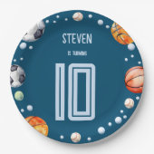 ボールスポーツ子供の誕生日 ペーパープレート (正面)