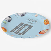 ボールスポーツ子供の誕生日 ペーパープレート (アングル)