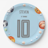 ボールスポーツ子供の誕生日 ペーパープレート (正面)