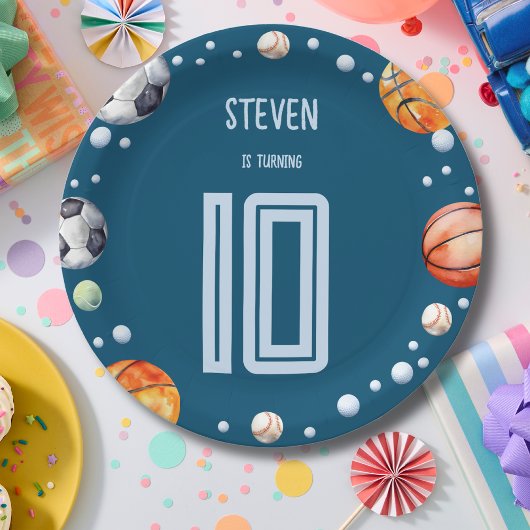 ボールスポーツ子供の誕生日 ペーパープレート