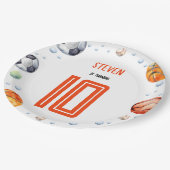 ボールスポーツ子供の誕生日 ペーパープレート (アングル)