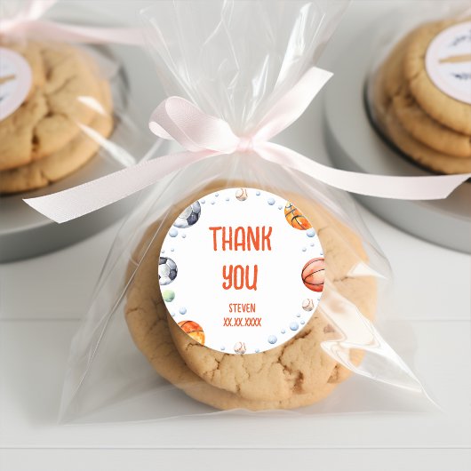 ボールスポーツ子供の誕生日 ラウンドシール