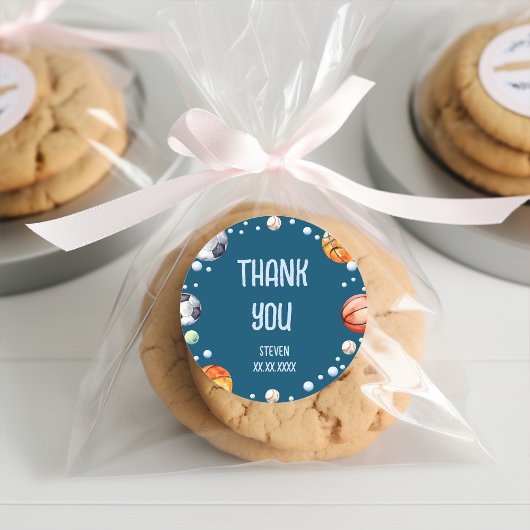 ボールスポーツ子供の誕生日 ラウンドシール