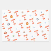 ボールスポーツ子供の誕生日 ラッピングペーパーシート (正面3)