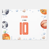 ボールスポーツ子供の誕生日 ラッピングペーパーシート (正面)