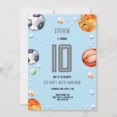 ボールスポーツ子供の誕生日 招待状 (正面)