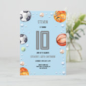 ボールスポーツ子供の誕生日 招待状 (スタンド正面)