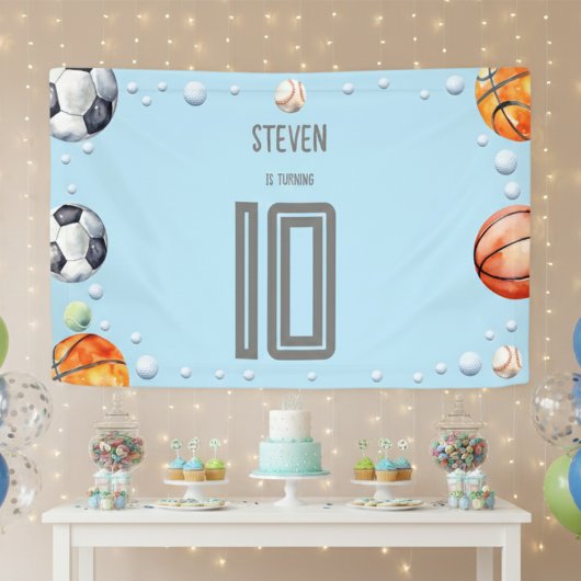 ボールスポーツ子供の誕生日 横断幕