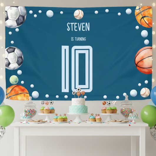 ボールスポーツ子供の誕生日 横断幕