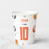 ボールスポーツ子供の誕生日 紙コップ (裏面)