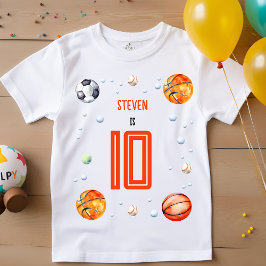 ボールスポーツ子供の誕生日 Tシャツ
