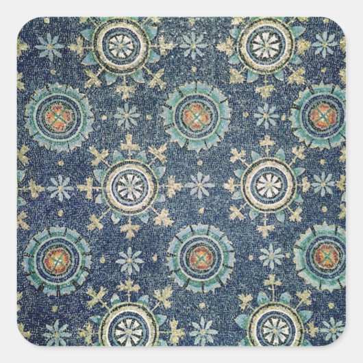 ボールトからのフローラ装飾の詳細 スクエアシール (正面)