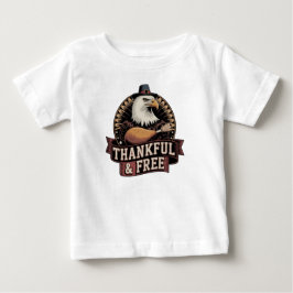 ボールドイーグルヘッドサンクスギビング グラフィック ヴィンテージ ベビーTシャツ
