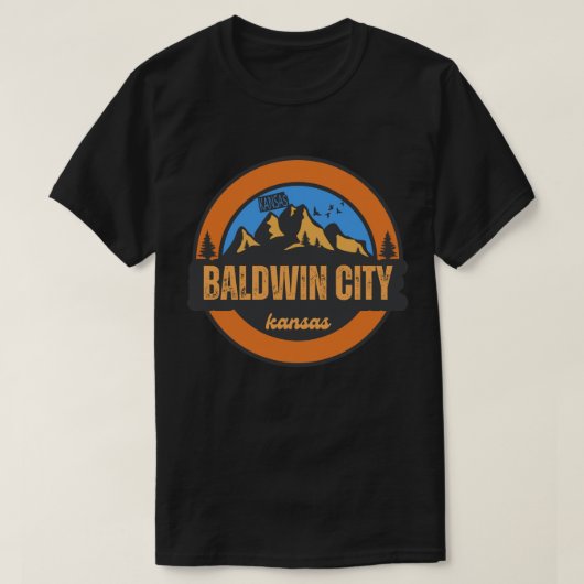 ボールドウィンシティ、カンザス州 Tシャツ (デザイン正面)