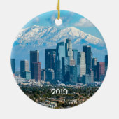 ボールドウィンヒルズ風光明媚な野原ロサンゼルス セラミックオーナメント (裏面)