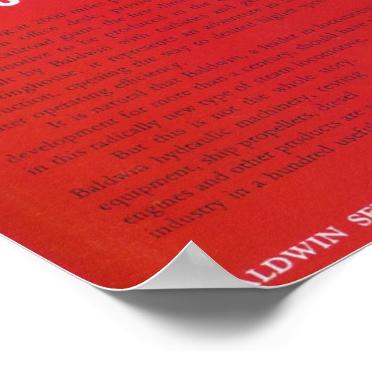 ボールドウィン機関車は蒸気タービン機関車を作動させる。 ポスター (角)