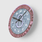 ボールドウィン機関車工事施工業者プレート壁時計 ラウンド壁時計 (傾斜)