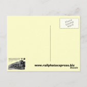 ボールドウィン機関車S-2 PRR蒸気タービン運転 ポストカード (裏面)