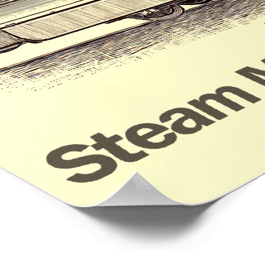 ボールドウィン蒸気モーター通り車1876ポスター ポスター (角)