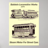 ボールドウィン蒸気モーター通り車1876ポスター ポスター (正面)
