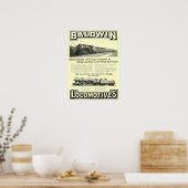 ボールドウィン蒸気機関車1924年の山型 ポスター (キッチン)