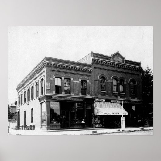 ボールドウィン・ドラッグストア，モンクレア，ニュージャージー，ヴィンテージ ポスター (正面)