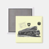 ボールドウィン・ペンシルバニア鉄道T-1蒸気機関車 マグネット (正面/裏面)