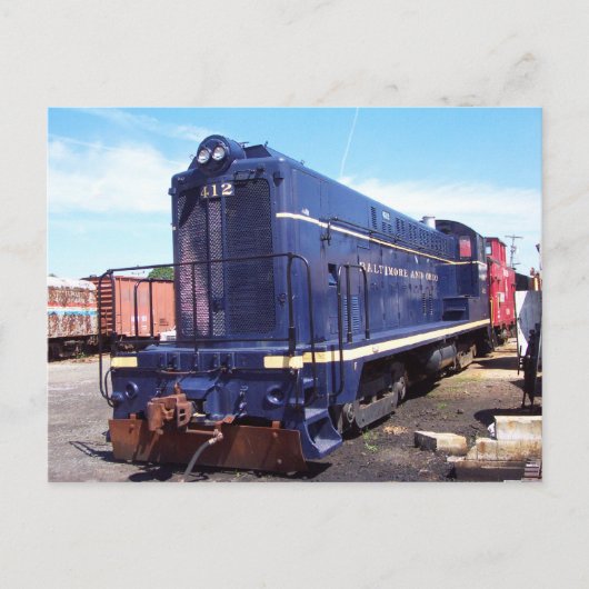 ボールドウィンB&O機関車# 412 ポストカード (正面)