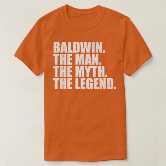 ボールドウィンBaldwinファミリ名ボールドウィン姓ボールドウィン Tシャツ (デザイン正面)