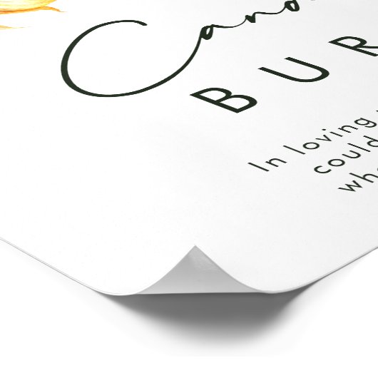 ボールドカントリー サンフラワー | このキャンドルは燃え尽きる ポスター (角)