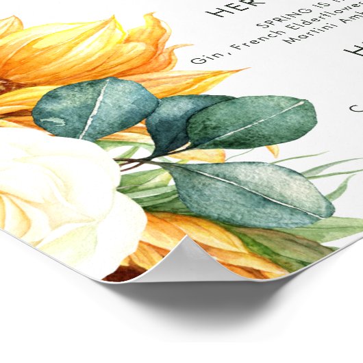 ボールドカントリー サンフラワー | シグネチャードリンクの看板 ポスター (角)