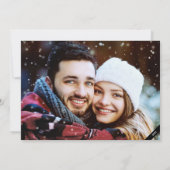 ボールドグリーン タイポグラフィー ホリデー グリーンハガキ シーズンカード (裏面)