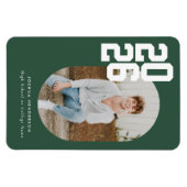 ボールドタイプ グリーン 卒業 フレキシブル フォト マグネット (横)