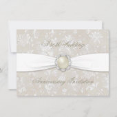 ボールドダマスク 30周年 結婚記念日 4.5x6.25 招待状 (正面)